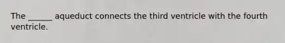 The ______ aqueduct connects the third ventricle with the fourth ventricle.