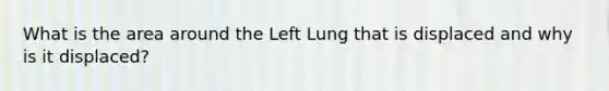 What is the area around the Left Lung that is displaced and why is it displaced?