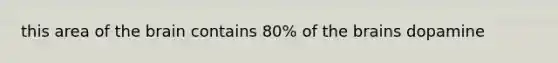this area of the brain contains 80% of the brains dopamine