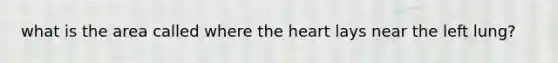 what is the area called where the heart lays near the left lung?