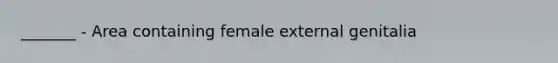 _______ - Area containing female external genitalia