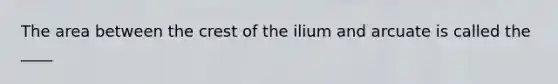 The area between the crest of the ilium and arcuate is called the ____