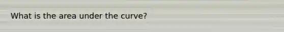 What is the area under the curve?