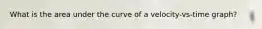 What is the area under the curve of a velocity-vs-time graph?