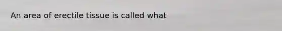 An area of erectile tissue is called what