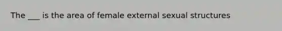 The ___ is the area of female external sexual structures