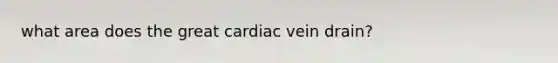 what area does the great cardiac vein drain?