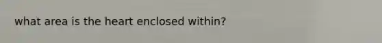 what area is the heart enclosed within?
