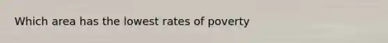 Which area has the lowest rates of poverty