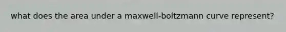 what does the area under a maxwell-boltzmann curve represent?