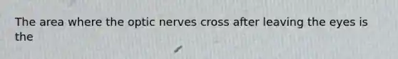 The area where the optic nerves cross after leaving the eyes is the