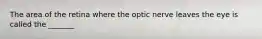 The area of the retina where the optic nerve leaves the eye is called the _______