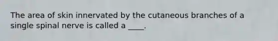 The area of skin innervated by the cutaneous branches of a single spinal nerve is called a ____.