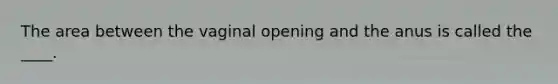 The area between the vaginal opening and the anus is called the ____.