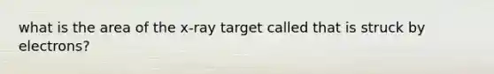 what is the area of the x-ray target called that is struck by electrons?