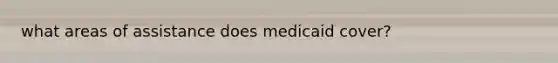 what areas of assistance does medicaid cover?