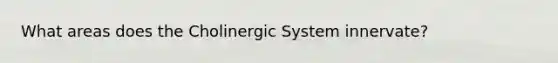 What areas does the Cholinergic System innervate?