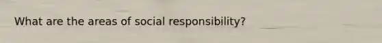 What are the areas of social responsibility?