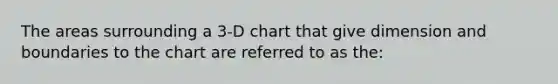 The areas surrounding a​ 3-D chart that give dimension and boundaries to the chart are referred to as​ the: