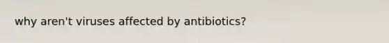 why aren't viruses affected by antibiotics?