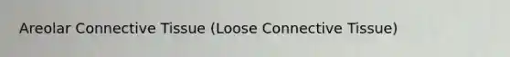 Areolar Connective Tissue (Loose Connective Tissue)