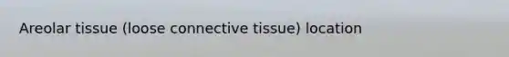 Areolar tissue (loose <a href='https://www.questionai.com/knowledge/kYDr0DHyc8-connective-tissue' class='anchor-knowledge'>connective tissue</a>) location