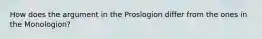 How does the argument in the Proslogion differ from the ones in the Monologion?