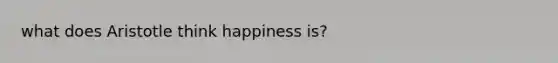 what does Aristotle think happiness is?