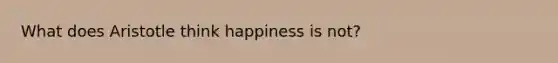 What does Aristotle think happiness is not?