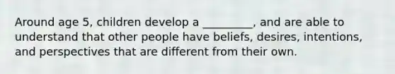 Around age 5, children develop a _________, and are able to understand that other people have beliefs, desires, intentions, and perspectives that are different from their own.