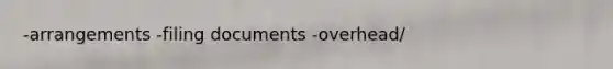 -arrangements -filing documents -overhead/