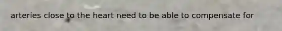 arteries close to the heart need to be able to compensate for