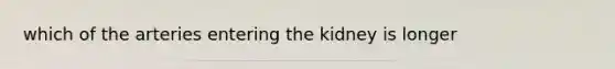 which of the arteries entering the kidney is longer