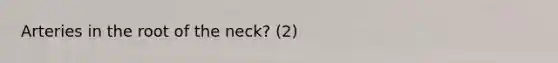 Arteries in the root of the neck? (2)