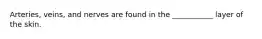 Arteries, veins, and nerves are found in the ___________ layer of the skin.