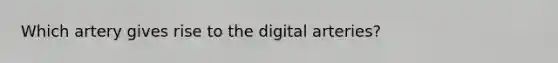 Which artery gives rise to the digital arteries?