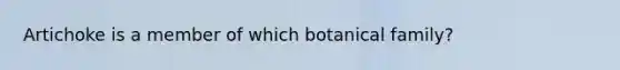 Artichoke is a member of which botanical family?