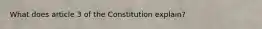 What does article 3 of the Constitution explain?