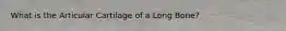 What is the Articular Cartilage of a Long Bone?