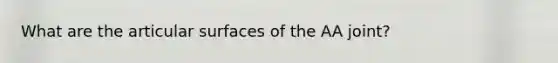 What are the articular surfaces of the AA joint?