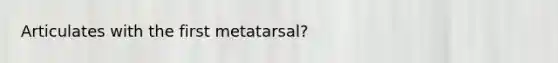 Articulates with the first metatarsal?