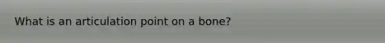 What is an articulation point on a bone?