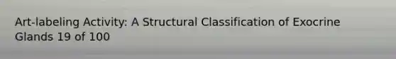 Art-labeling Activity: A Structural Classification of Exocrine Glands 19 of 100