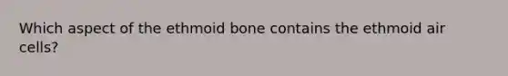 Which aspect of the ethmoid bone contains the ethmoid air cells?