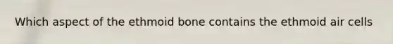 Which aspect of the ethmoid bone contains the ethmoid air cells