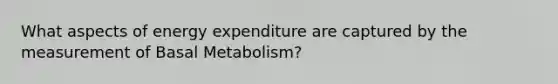 What aspects of energy expenditure are captured by the measurement of Basal Metabolism?