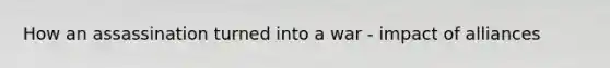 How an assassination turned into a war - impact of alliances