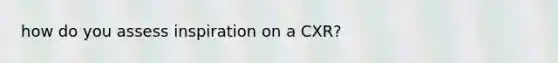 how do you assess inspiration on a CXR?