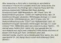 After assessing a client who is receiving an amiodarone intravenous infusion for unstable ventricular tachycardia, the nurse documents the findings and compares these with the previous assessment findings:Vital Signs Nursing AssessmentTime: 0800Temperature: 98° FHeart rate: 68 beats/minBlood pressure: 135/60 mm HgRespiratory rate: 14 breaths/minOxygen saturation: 96%Oxygen therapy: 2 L nasal cannulaTime: 1000Temperature: 98.2° FHeart rate: 50 beats/minBlood pressure: 132/57 mm HgRespiratory rate: 16 breaths/minOxygen saturation: 95%Oxygen therapy: 2 L nasal cannula Time: 0800Client alert and oriented.Cardiac rhythm: normal sinus rhythm.Skin: warm, dry, and appropriate for race.Respirations equal and unlabored.Client denies shortness of breath and chest pain.Time: 1000Client alert and oriented.Cardiac rhythm: sinus bradycardia.Skin: warm, dry, and appropriate for race.Respirations equal and unlabored.Client denies s