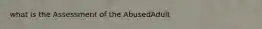 what is the Assessment of the AbusedAdult